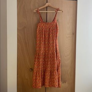 Vintage floral peasant dress